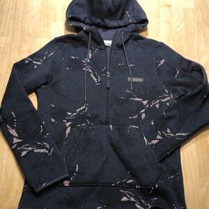 Columbia Dark Blue Hoodie with Light Pink Patterns